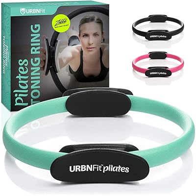 URBNFit Pilates Ring Fitness Circle - Weight Loss Body Toning Magic Circle and Resistance Exercise Fitness Ring Free Workout Guide Included