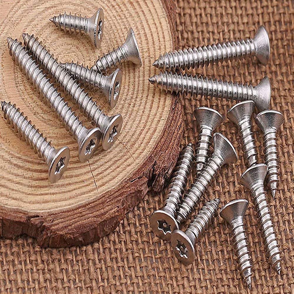 ANSIEDIO Self Tapping Screws Torx Flat Head Wood Screws Stainless Steel Screws, M3.9×32mm,50 pcs - Image 3
