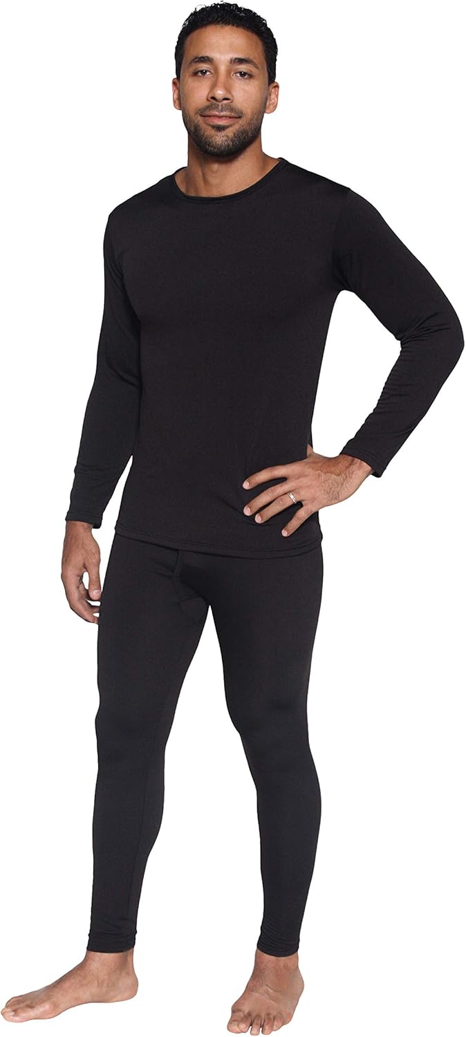 1 & 3 Pack: Men's Ultra-Soft Long Sleeve Crew Neck Thermal Shirt – Fleece Lined Compression Baselayer Top Underwear at  Men’s Clothing store