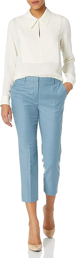 Theory 希尔瑞 Tailor 全羊毛 女式八分西装裤 J0801203 S码2.8折.66 海淘转运到手约￥736 国内￥3600