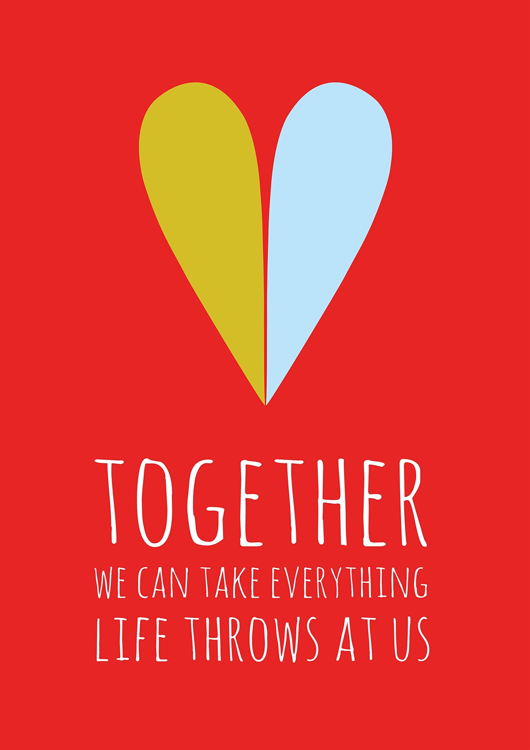 Together We Can Take Everything Life Throws at Us A4 Card - Extra Large Wife Husband Valentine Anniversary Card