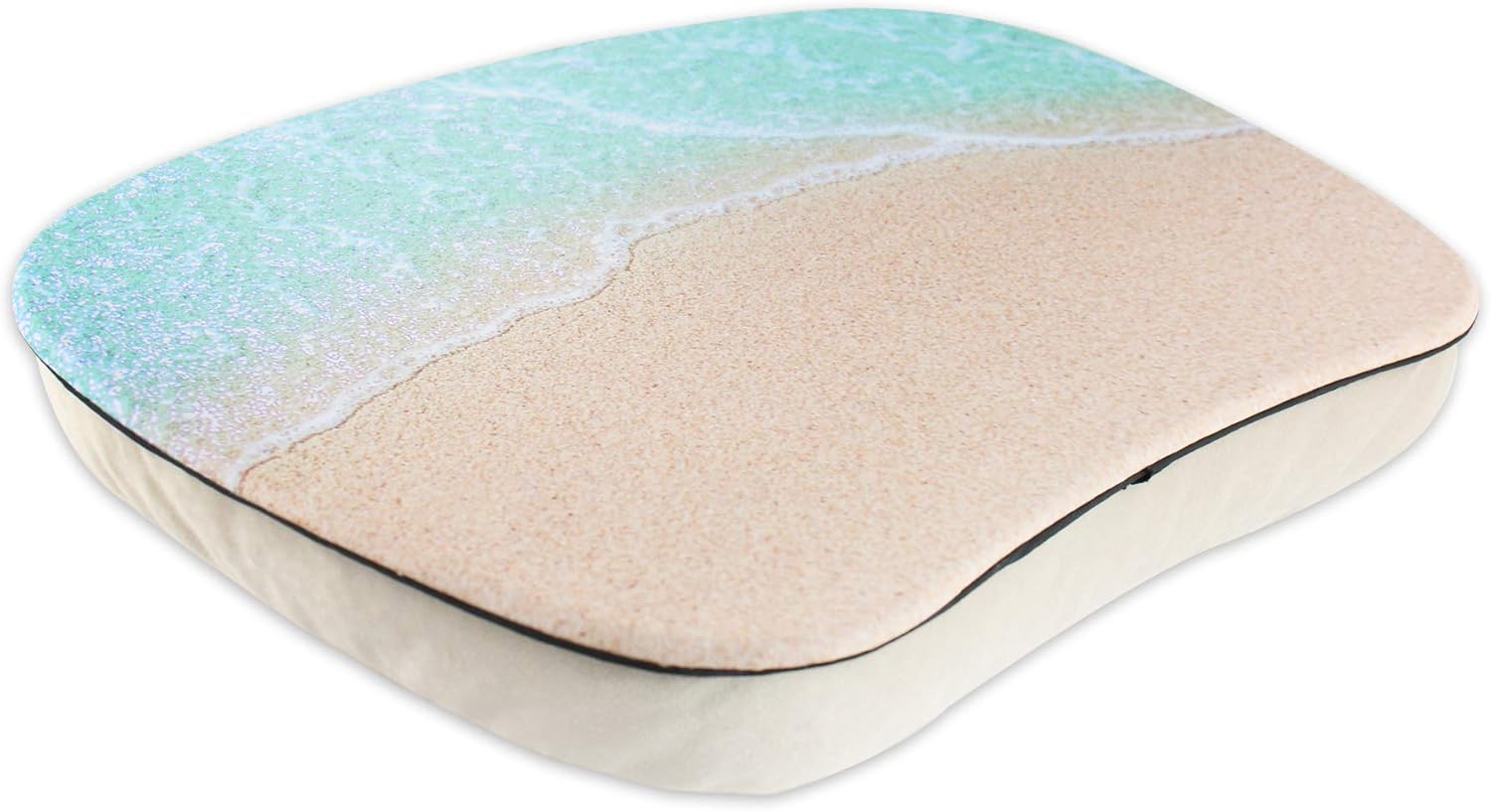 QIELIZI Lap Laptop Desk - Portable Lap Desk with Pillow Cushion, Fits up to 15.6 inch Laptop for Home Office Students Use as Computer Laptop Stand, Book Tablet(1-Sandbeach)