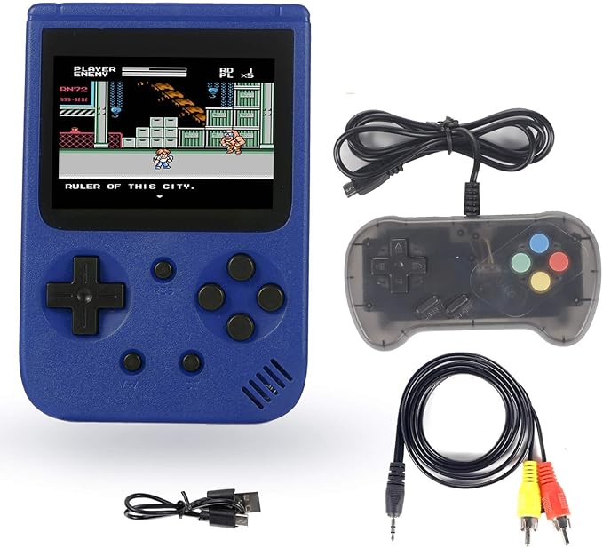 classic video game console with over 500 games and two controllers