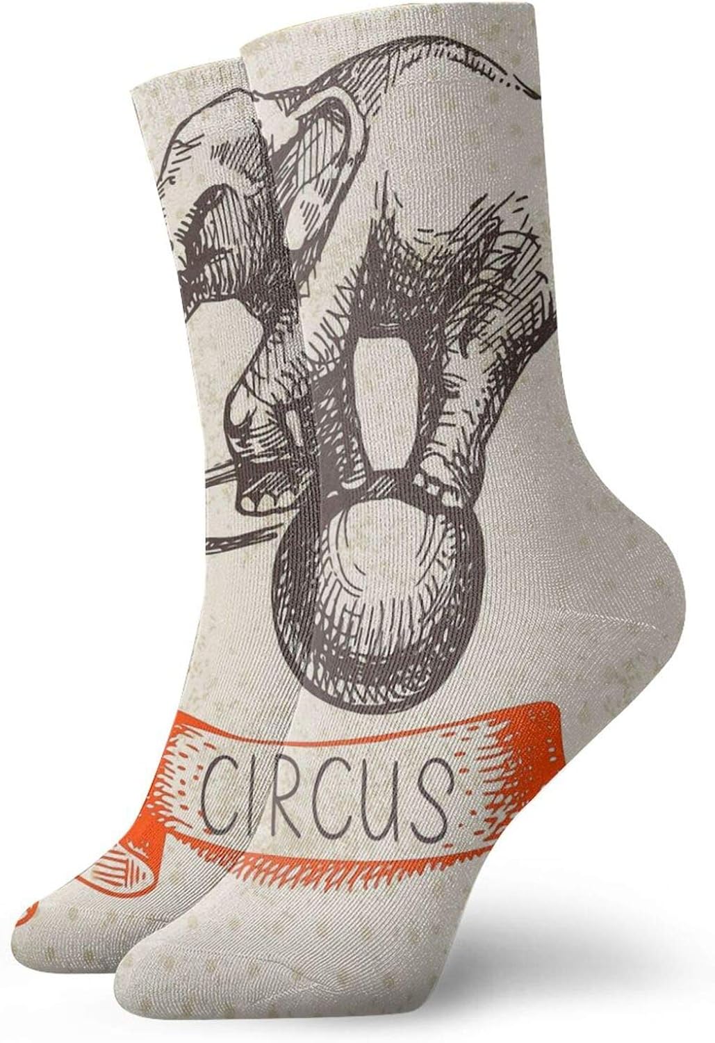 Hand Drawn Circus Amusement Funny Ankle Socks for Men Women