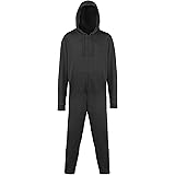 Comfy Co Unisex Plain Hooded All In One Onesie (280 GSM)