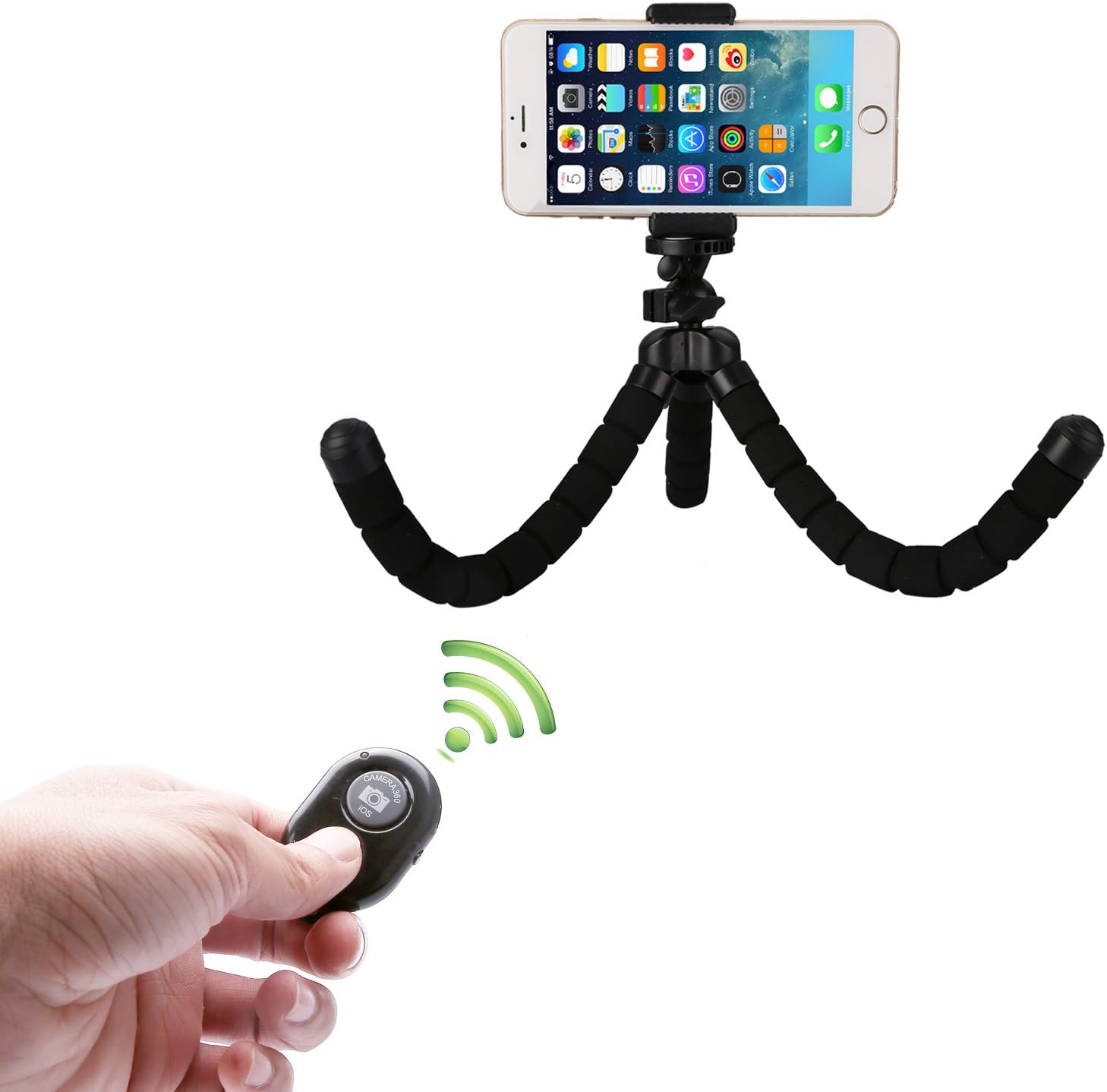 Ikwi Phone Tripod Stand Holder Black