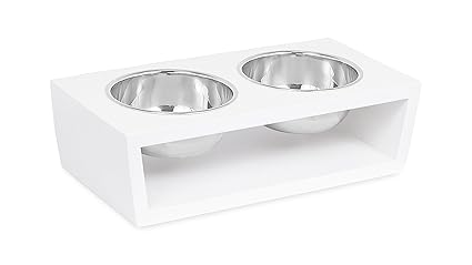 Buy Internet S Best Modern Elevated Pet Feeder 2 Small Dog Bowls