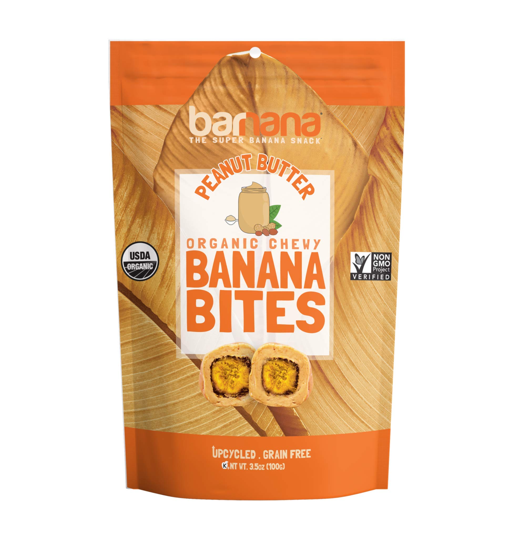 Barnana Organic Chewy Banana Bites Peanut Butter 3.5 Ounce