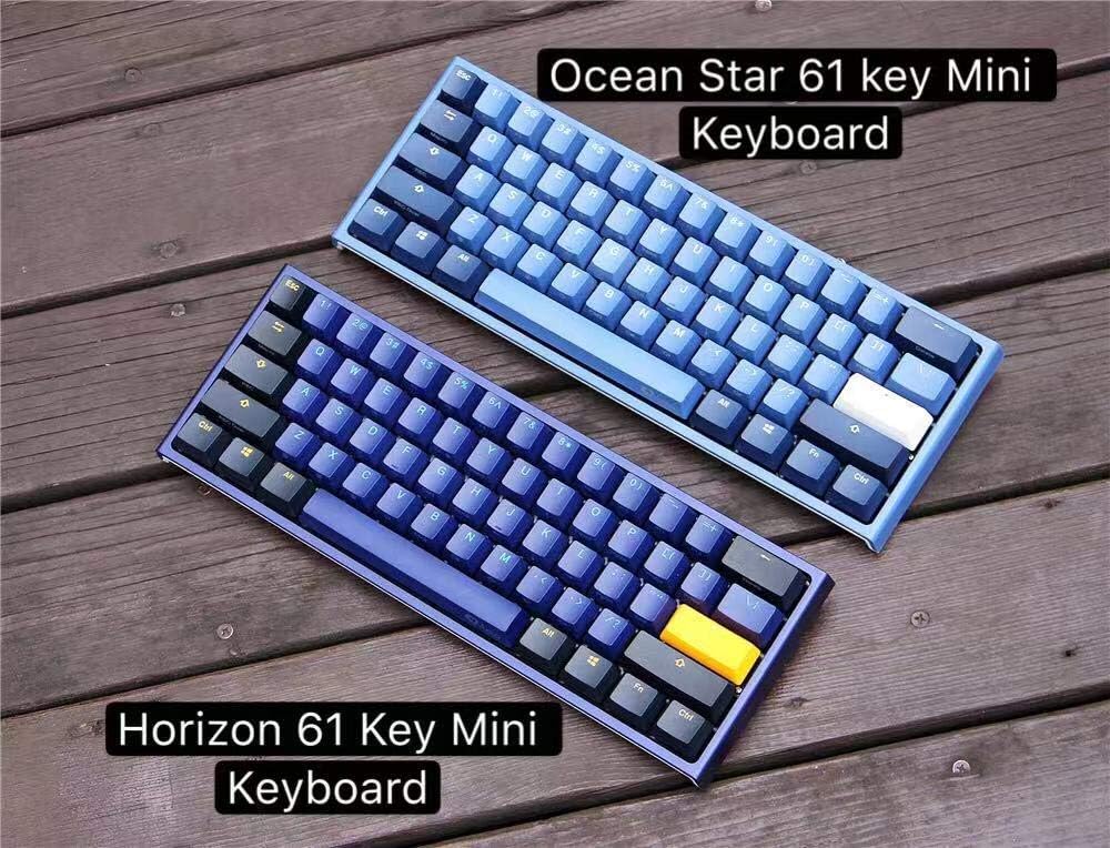 Akko X Ducky One 2 - Mini Cherry MX Switch PBT Keycap 60% Mechanical Gaming Keyboard (Ducky One 2 RGB Mini, Cherry MX Blue)
