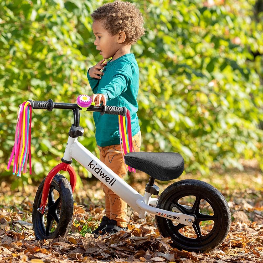 Hoobbii Bike Accessories for Kids, Contain Child Bike Gel Seat Cushion、Kids Bike Bell and Kids Bike Streamers，Suitable for Children's Bicycles seat up to 8.5x6.5 inches(Black) : Sports & Outdoors