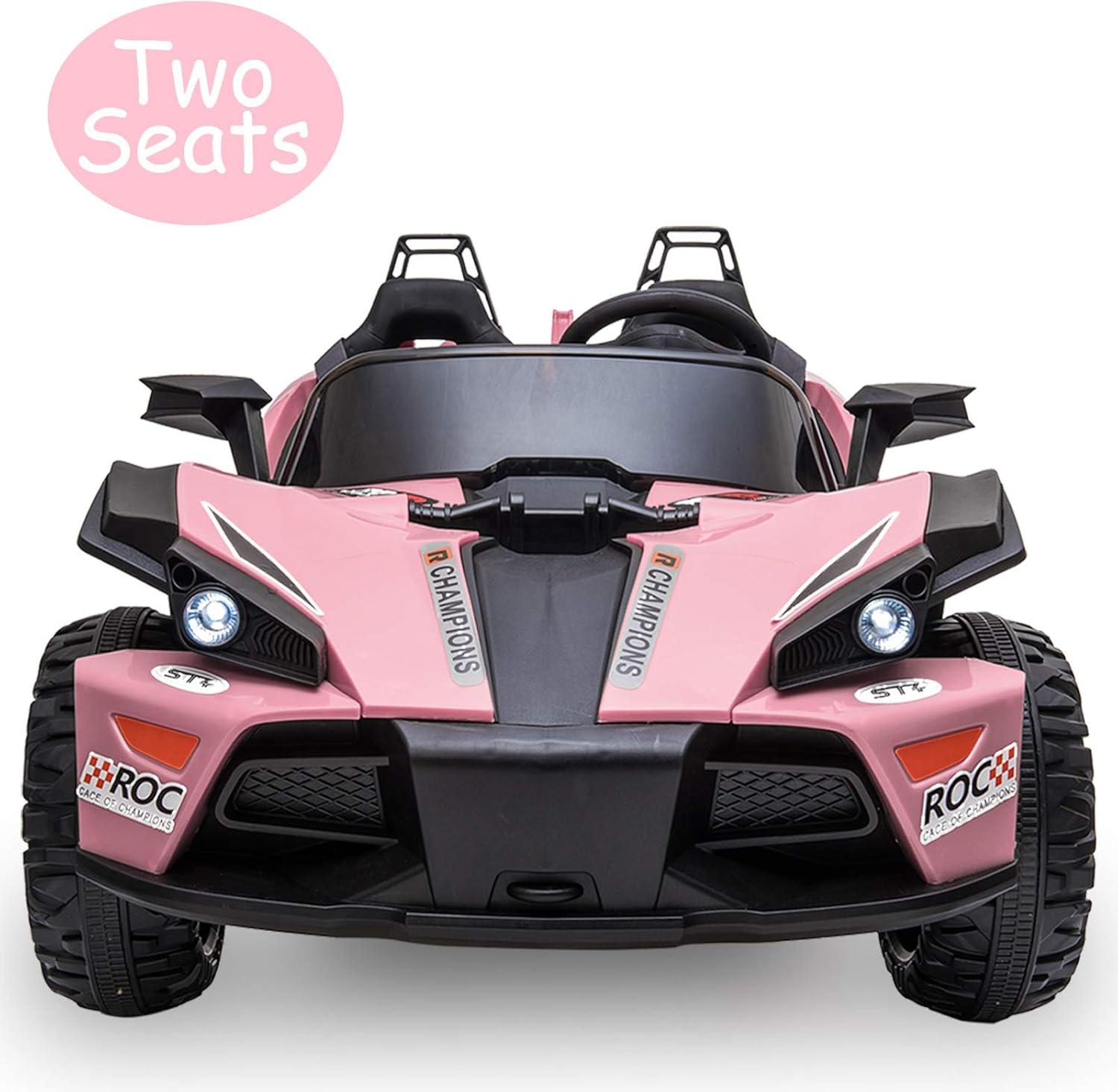 uenjoy kids ride on cars 12v electric with remote control 2 speed pink