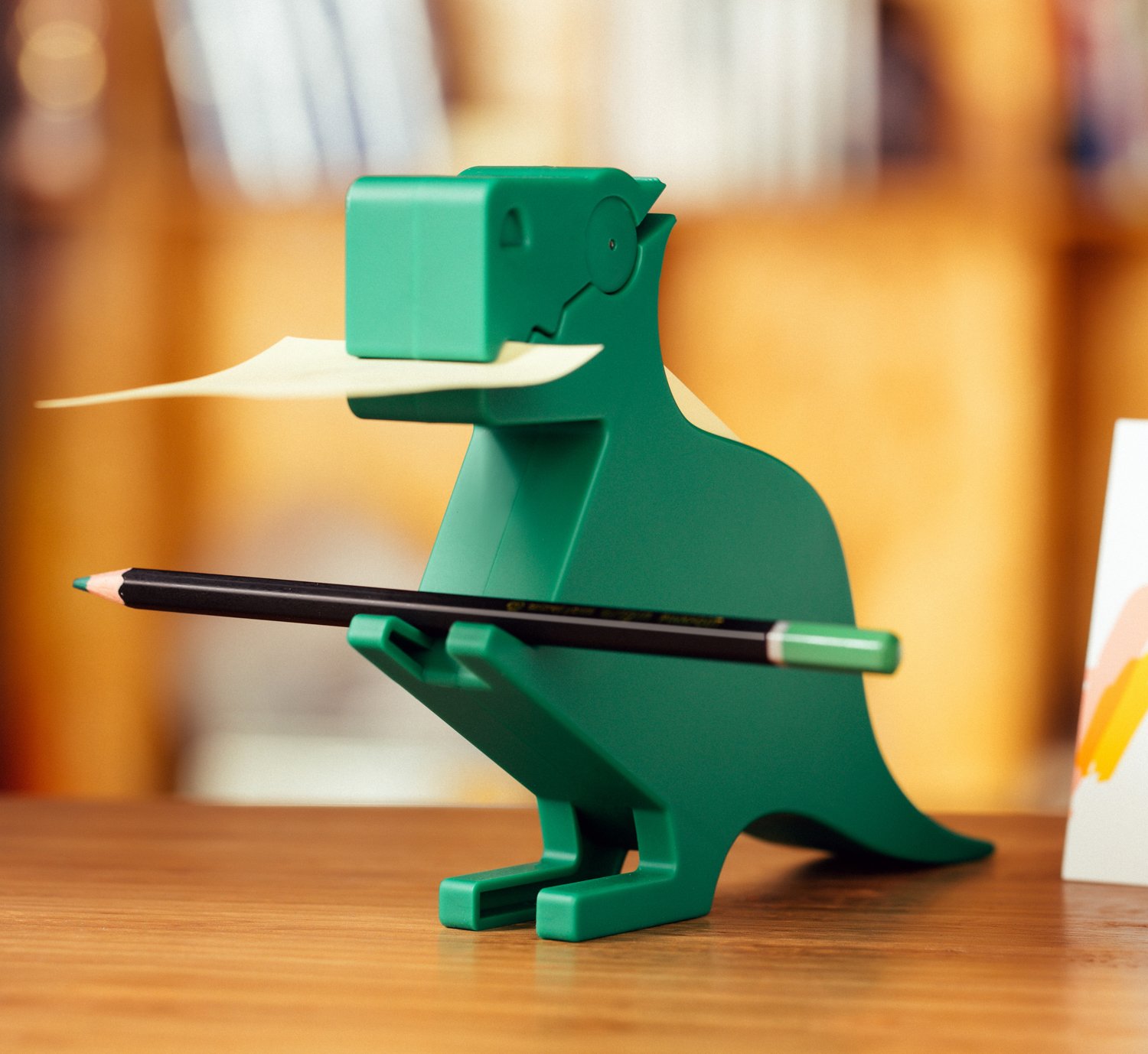 Memo Holder Desktop Note pad Dispenser Dinosaur Pen Holder MultiFunctional Clip for Note Short