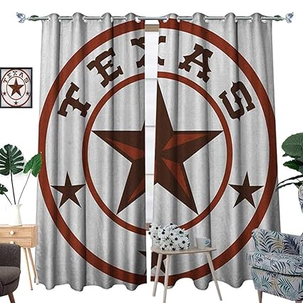 Amazon Com Warm Family Texas Star Room Darkening Wide Curtains