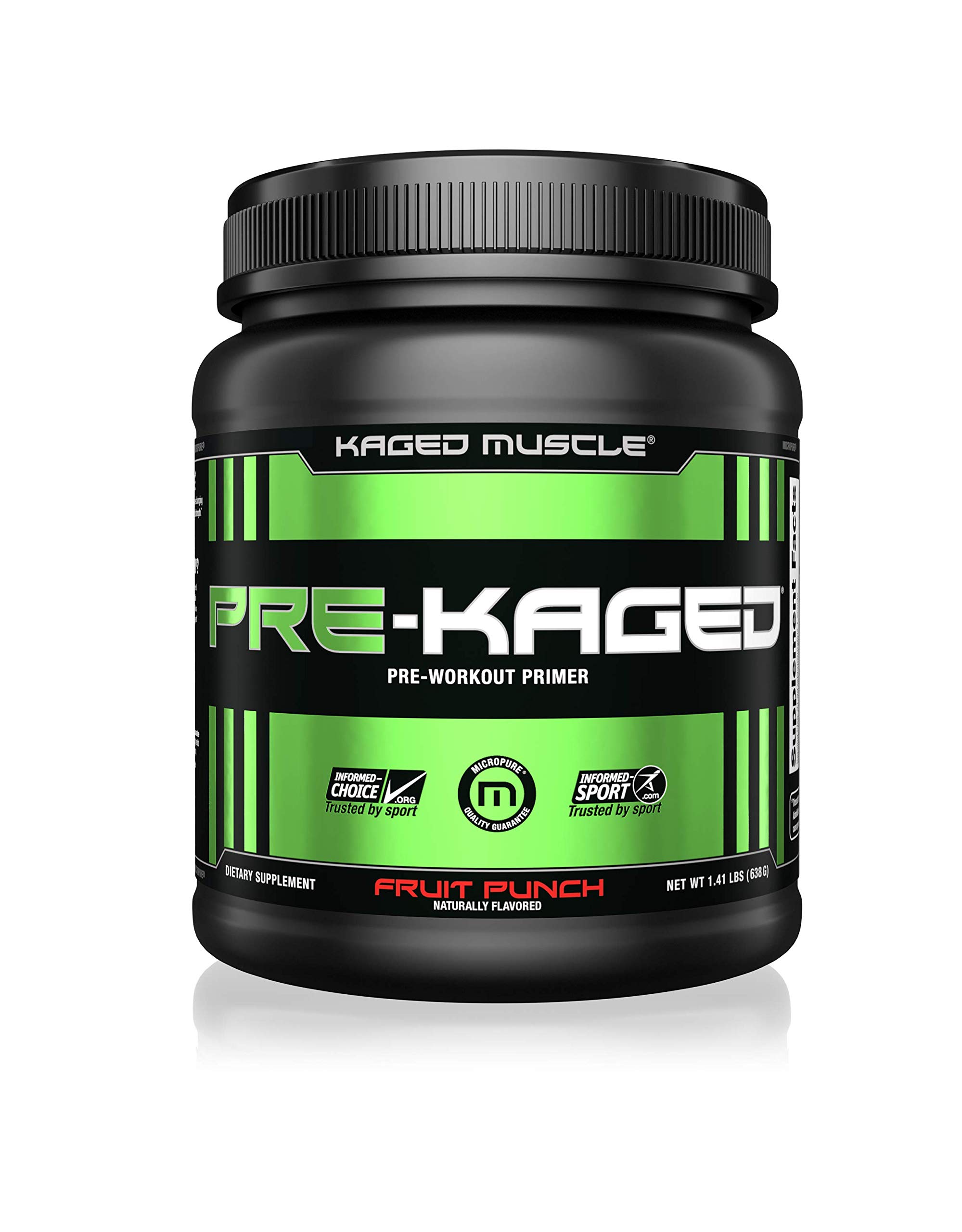 KAGED MUSCLE, PREKAGED Pre Workout Powder, Krisp Apple, L