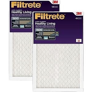 20x25x1 (19.6 x 24.6) Filtrete 1250 Ultra Allergen Filter by 3M (4 Pack)