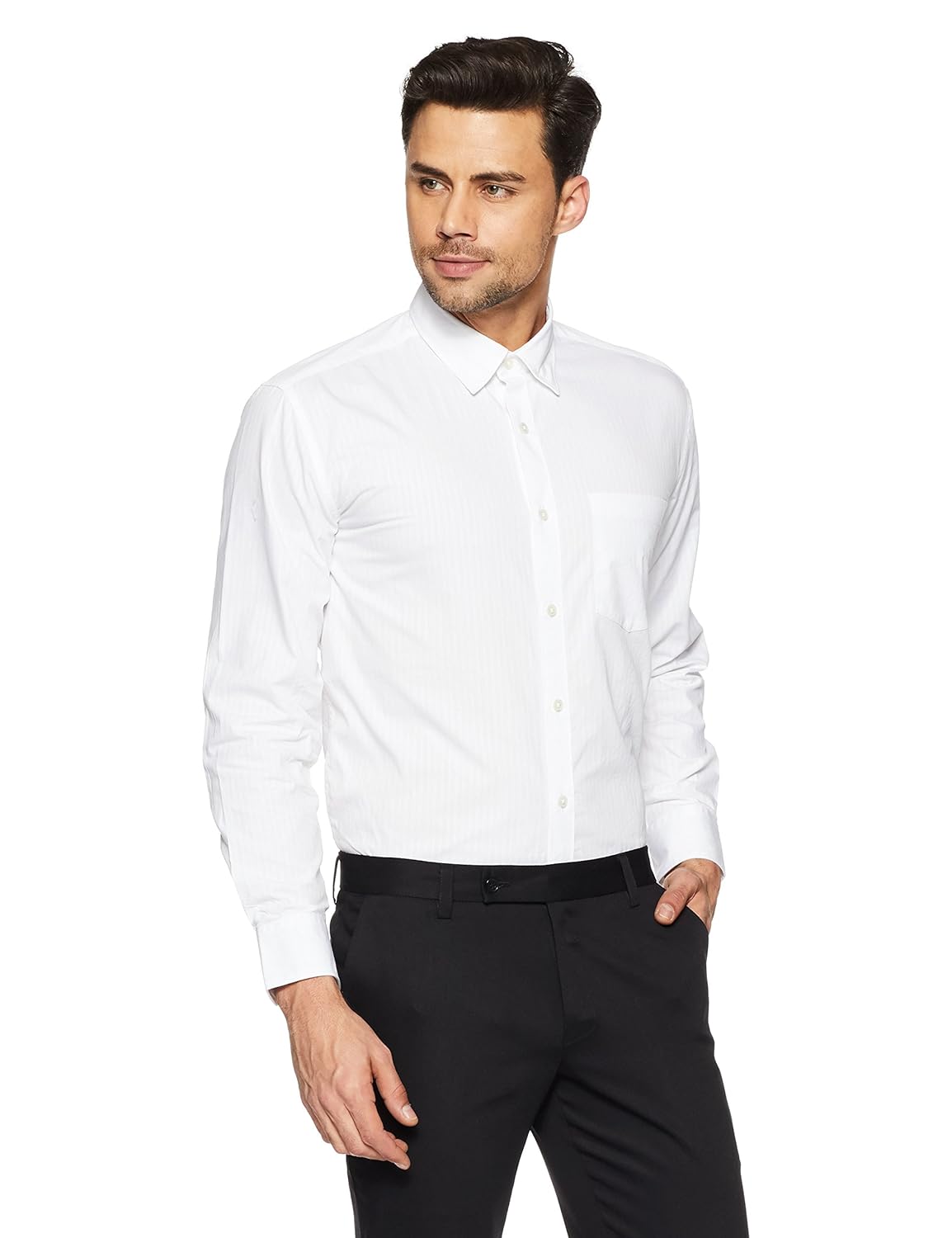 xessentia men's solid regular fit formal shirt