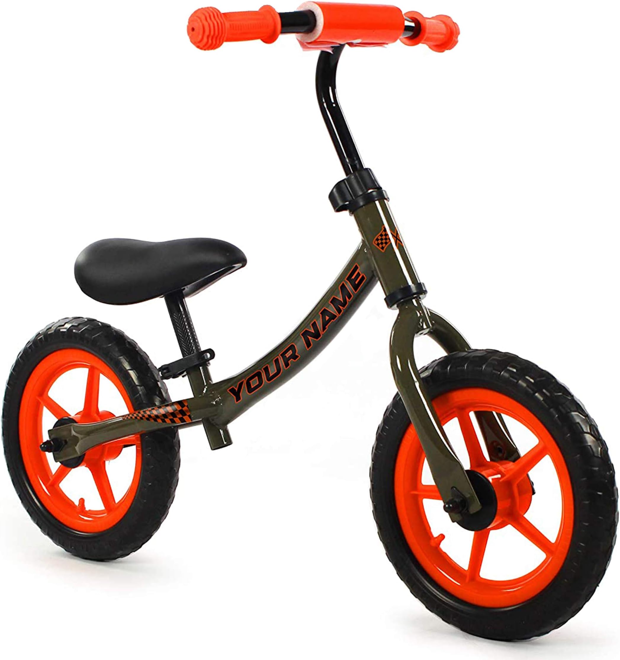 ISD Kids Balance Bike for Boys & Girls Personalizes Your Bike with Your Name, Push Bike for Toddlers, and up to Five-Year-Olds.