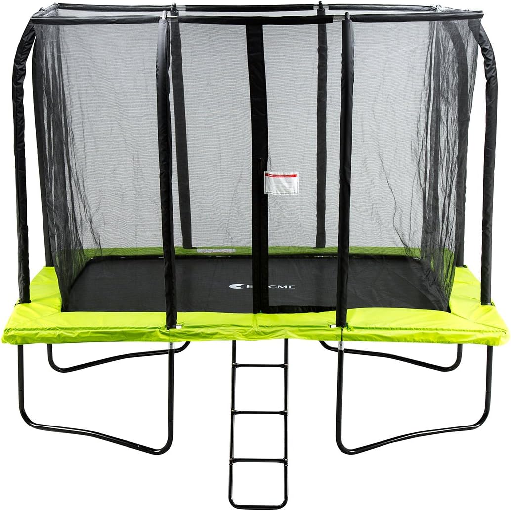 ExacMe 7x10 FT Rectangle Trampoline 4U Legs w/ Safety Pad & Inner
