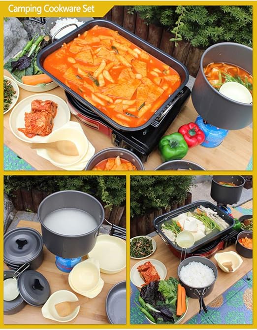 Set Utensilios De Cocina Camping 13 Piezas, con SartéN ...