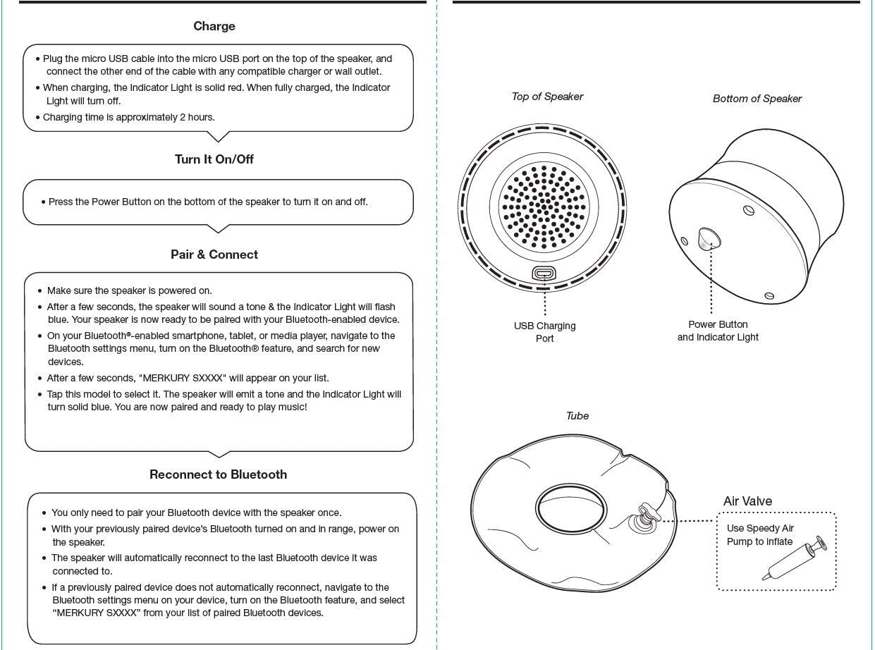 audiosnax inflatable floating bluetooth speakers