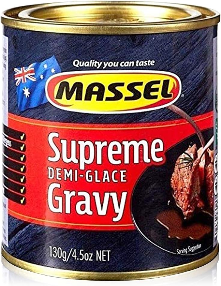 Massel Gravy Powder - Vegan, Gluten Free, Kosher Certified, Supreme Demi-Glaze Flavour -  130g, Pack of 3 Instant Gravy Mix