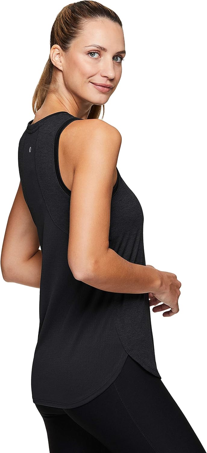 RBX Active Women's Sleeveless Athletic Performance Running Workout Yoga Tank Top with Mesh Ventilation: Clothing