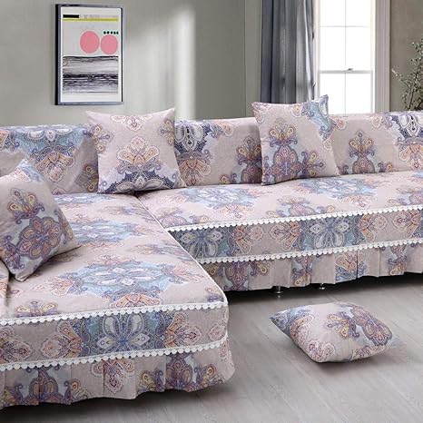 Amazon.de: IOKLMJ L-geformte Sektionssofaabdeckung, volle Abdeckung