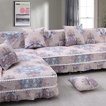 Amazon.de: IOKLMJ L-geformte Sektionssofaabdeckung, volle Abdeckung