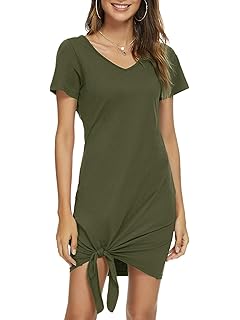 t shirt dress with knot at bottom