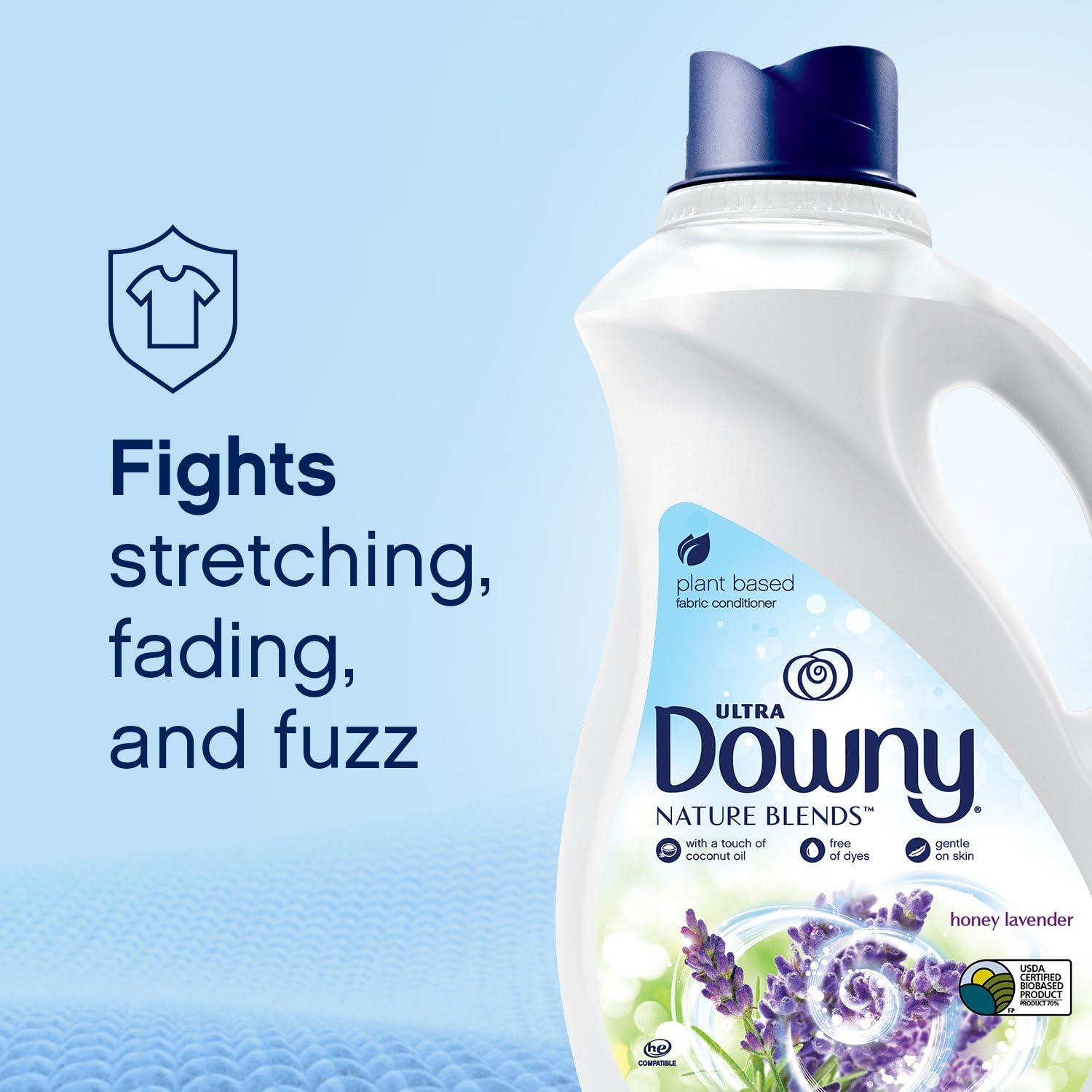 Downy Nature Blends Fabric Conditioner (Fabric Softener), Honey Lavender, 44 Oz Bottles, 2 Pack, 104 Loads Total: Health & Personal Care