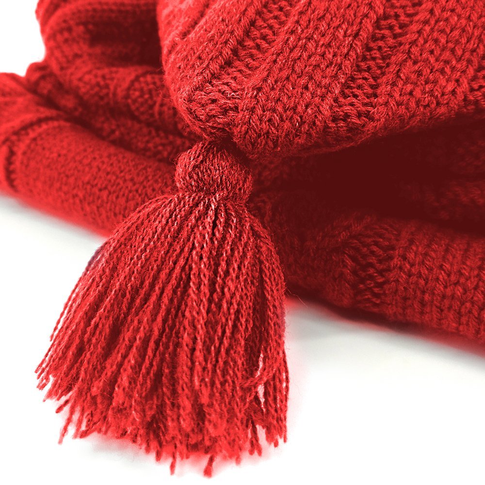 Poplover Baby Wrap Swaddle Blanket Colorful Knit Button Sleeping Bag for 0-12 Month Baby Red