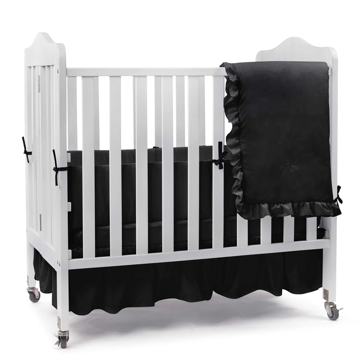 solid white crib bedding