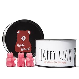 Happy Wax Apple Harvest, Scented Soy Wax Melts - Bear Shapes Perfect for Mixing Melts in Your Warmer!