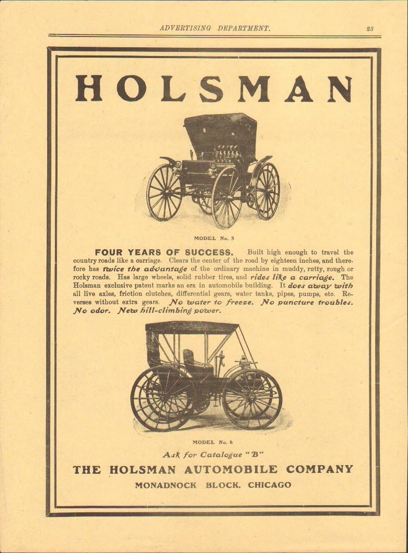 1906 Holsman Model 3 Chicago IL Auto Ad American Medical Association