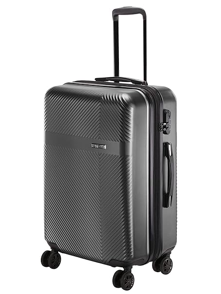 Nasher Miles Fifth Avenue Polycarbonate 65 cms Black Hardsided Check-in Luggage (NM S1153 5th Avenue Black 24)