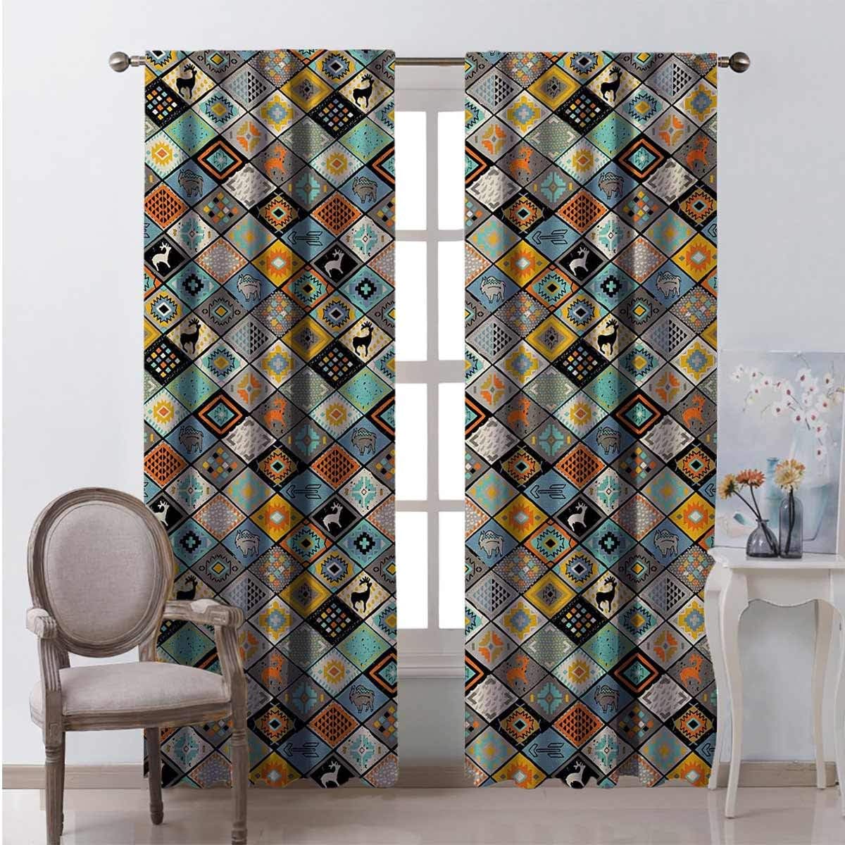 Cortinas opacas tribales 99% cultura étnica primitiva composición con