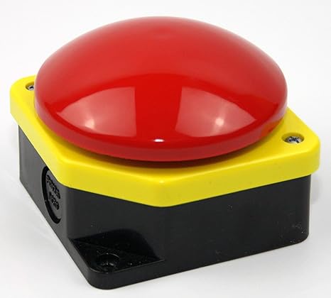 Giovenzana Grobhandtaster, Pilztaster, IP66, 1Ö1S , NC und NO, rot, gelb, schwarz