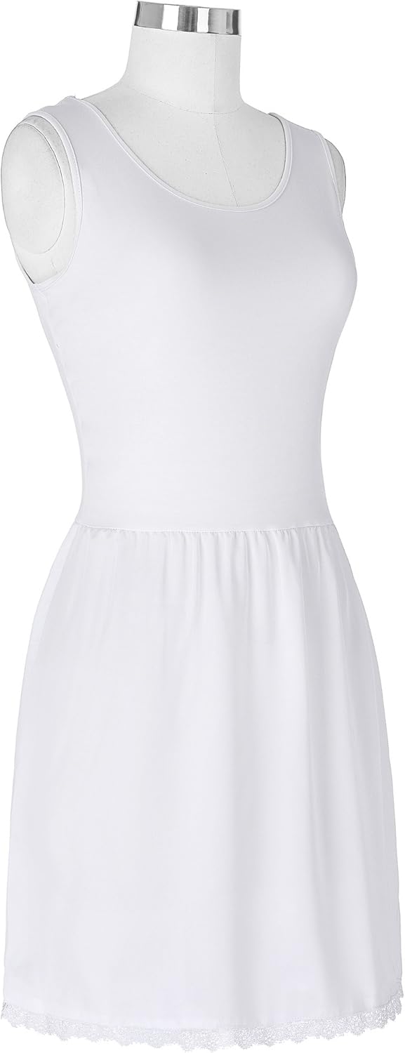 Kate Kasin Women Full Slip for Under Dress Lace Trim Satin Slip Cami Dress Nightwear at  Women’s Clothing store