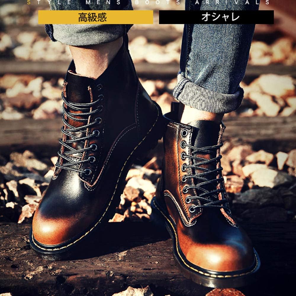 Amazon W M レザーブーツ メンズ 本革 靴 人気 クラシカル 高級感 レザー ブーツ ワークブーツ 高い耐久性 ファッション マウンテンブーツ 春秋冬 エンジニアブーツ カジュアル 男性 ブーツ 30代 40代 50代 新品セール スニーカー
