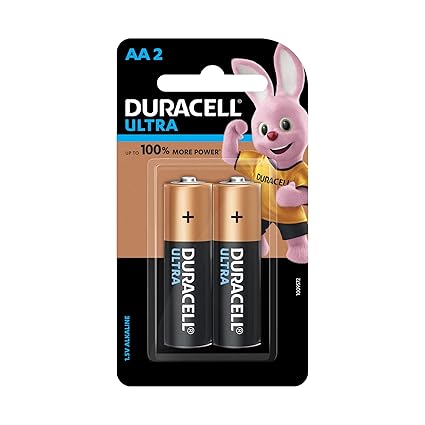 Duracell Ultra Alkaline AA Battery, 2 Pieces