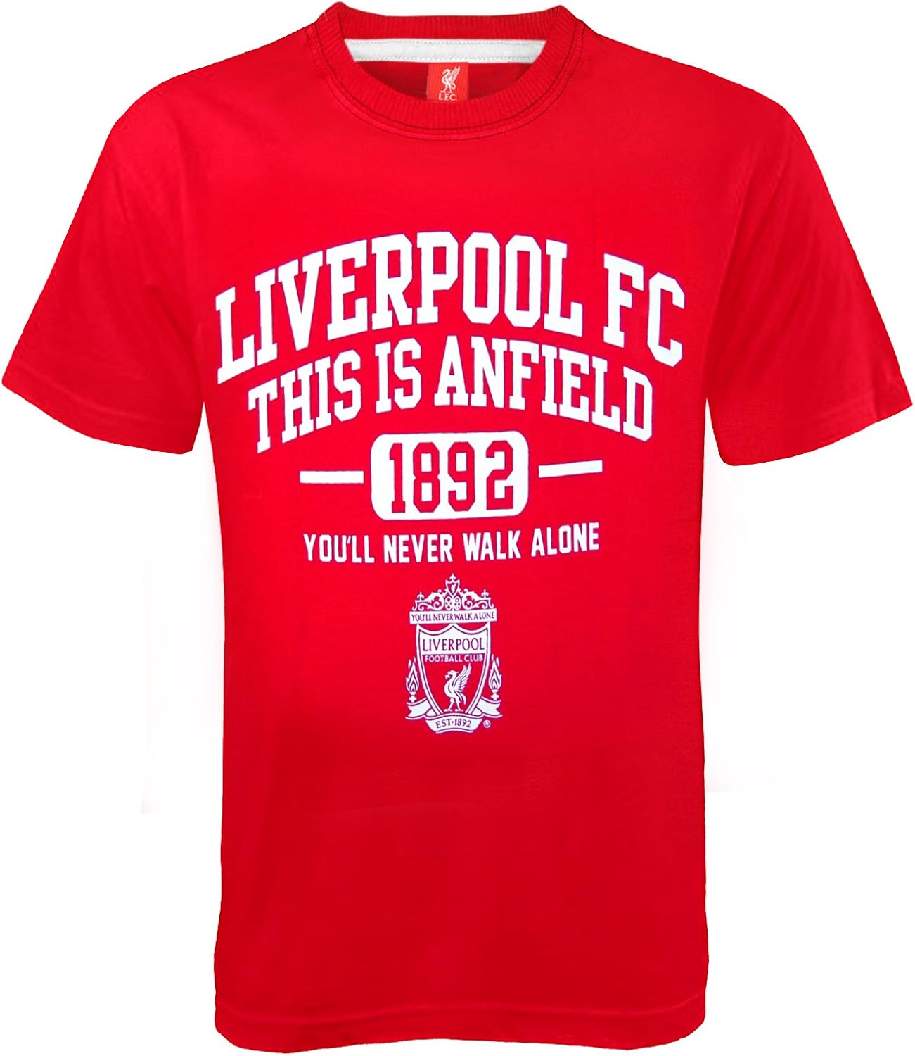 Liverpool FC Official Football Gift Boys Graphic TShirt Red Amazon.co