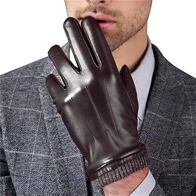 cold weather leather gloves