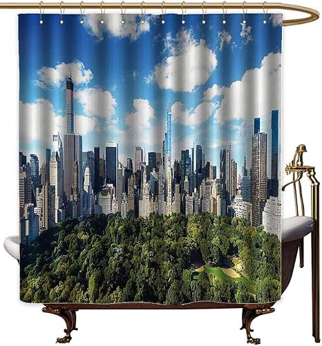 Amazon Godves ロングシャワーカーテン 保育園装飾コレクション 遊び心のある犬 浴槽で入浴 お風呂 タイム グルーミング 清潔 ペットがテーマのイラスト ファブリックシャワーカーテン バスルーム ホワイト ブラウン ブルー 48 X72 122cmx1cm シャワーカーテン