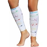 Fresh Legs Nurse Compression Leg Sleeves - Graduated Compression, Cute Sock Designs, Knee High - EKG, Stethoscope