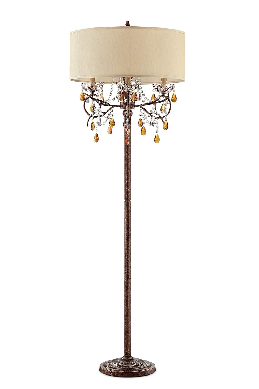 OK Lighting AZOK5157F Magnolia Floor Lamps Brown