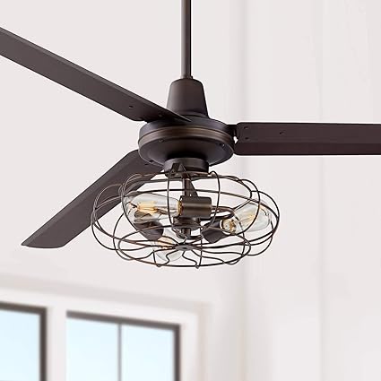 60 Turbina Vintage Industrial Outdoor Ceiling Fan With Light Led