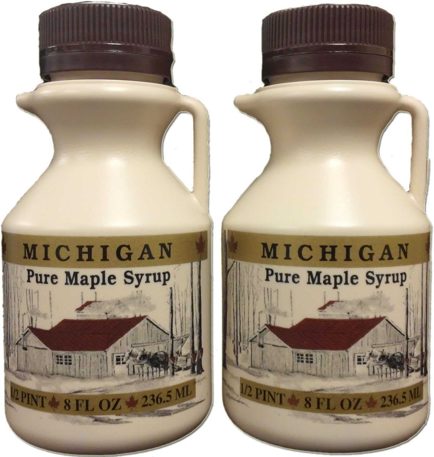 Traverse Bay Farms 100% Pure Michigan Maple Syrup - All natural, easy pour bottle, gluten-free, Non-GMO, Vegan, Paleo - 2-8 oz. bottles