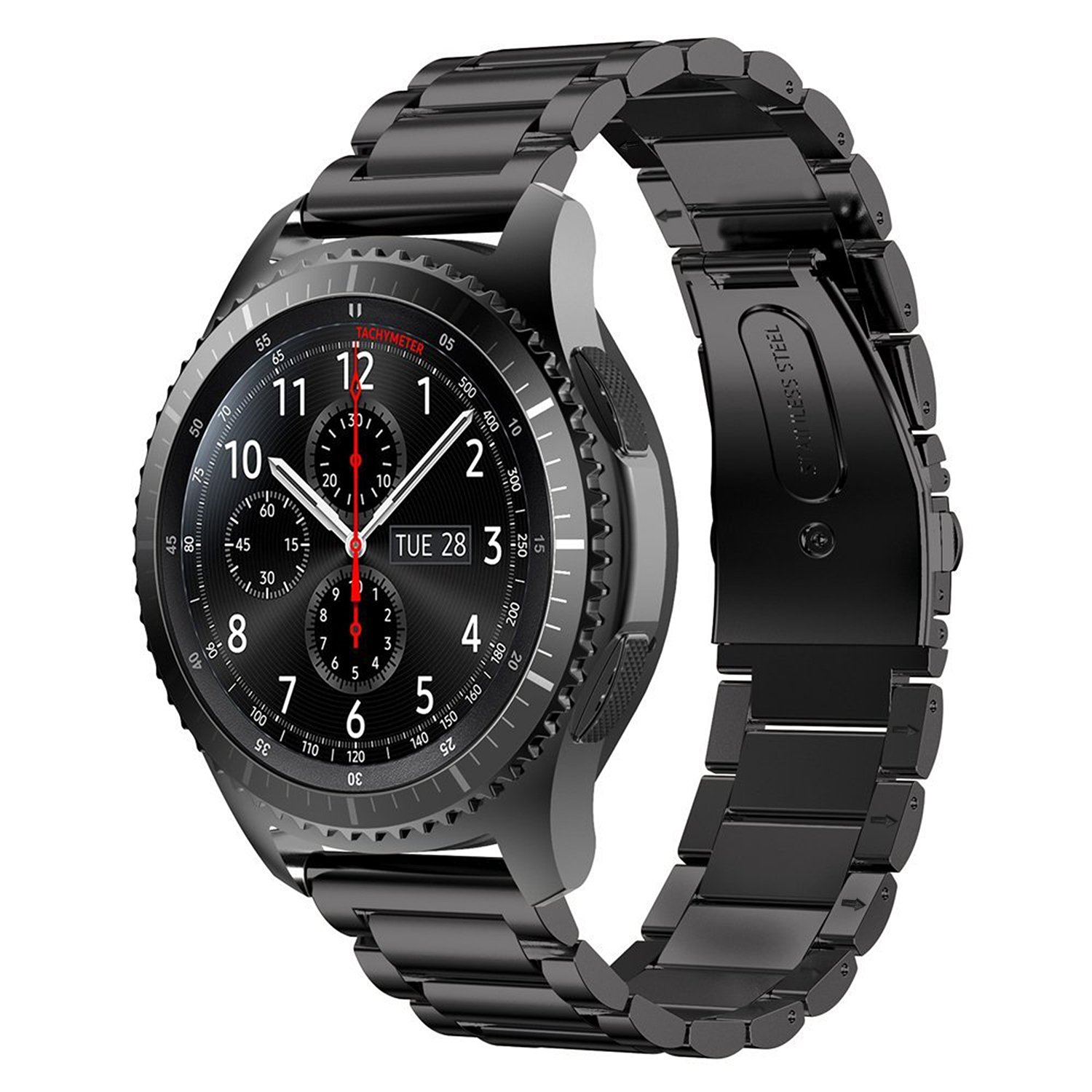 Gear S3 Frontier Band Xl Large Oitom Premium Solid Stainless Steel Watch Bands Link Bracelet Strap For Samsung Gear S3 Classic Gear S3 Frontier Galaxy Watch 46mm Smart Watch Fitness Black Buy Online