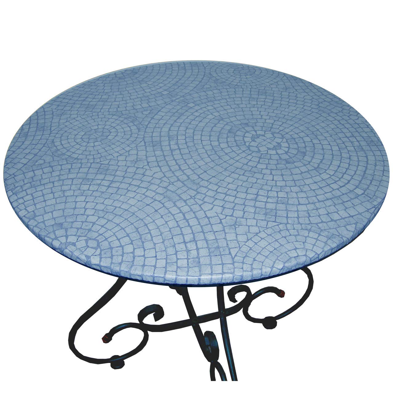 Best outdoor table cloth waterproof round elastic mosaic