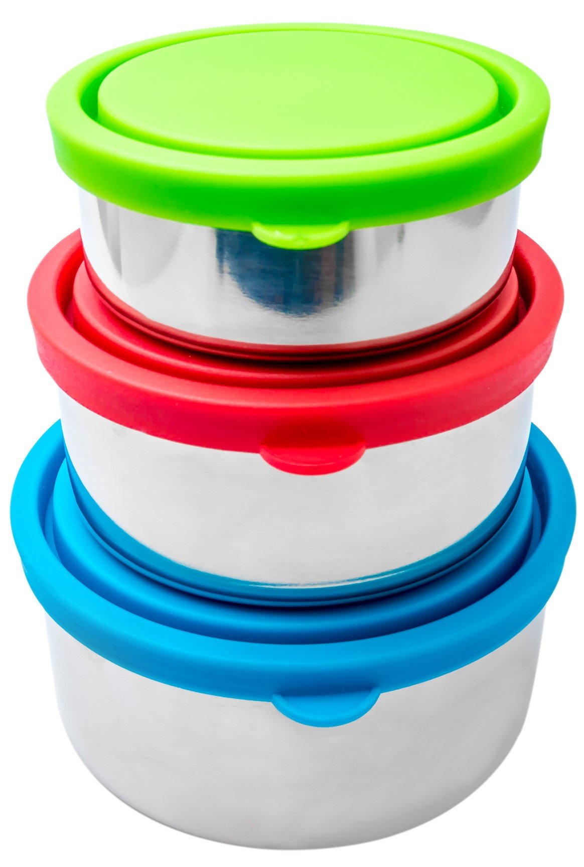 Bruntmor Trio Nesting 18/8 Stainless Steel Food Containers with Leak